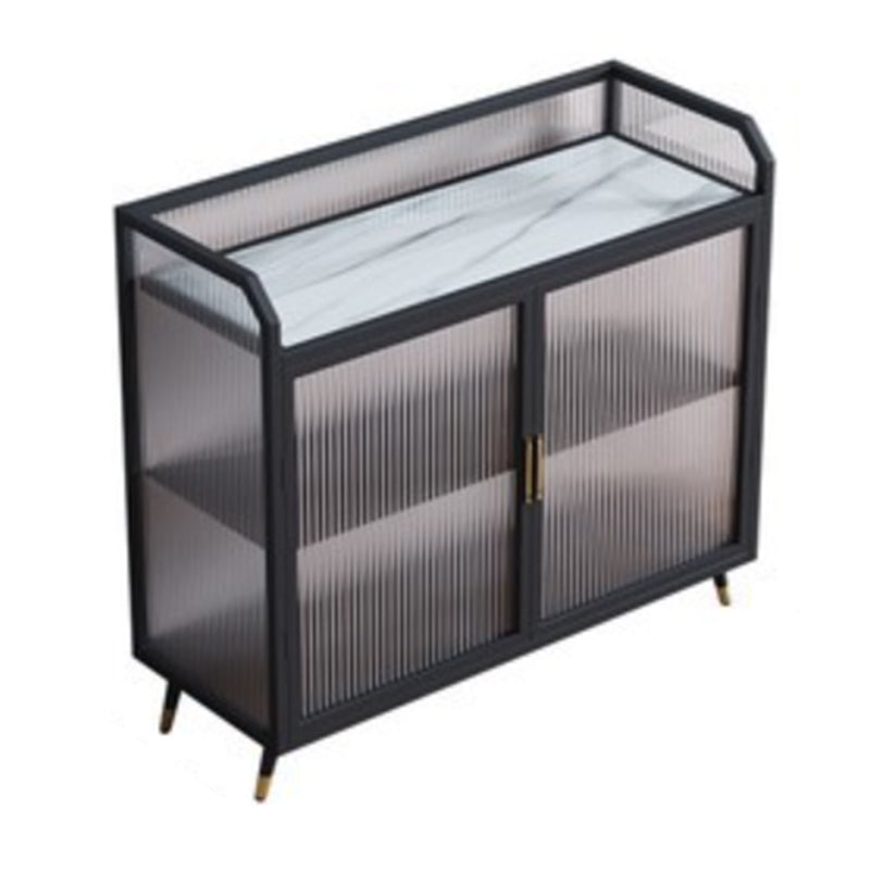 Rettangole Sideboard Home Scheda di lusso Sinterizzato Sinterizzazione Sideboard Abbazzinamento con porta di vetro