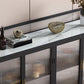 Rettangole Sideboard Home Scheda di lusso Sinterizzato Sinterizzazione Sideboard Abbazzinamento con porta di vetro