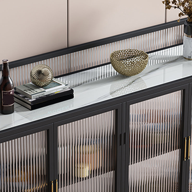 Rettangole Sideboard Home Scheda di lusso Sinterizzato Sinterizzazione Sideboard Abbazzinamento con porta di vetro