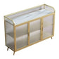 Rettangole Sideboard Home Scheda di lusso Sinterizzato Sinterizzazione Sideboard Abbazzinamento con porta di vetro