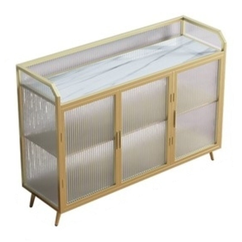 Rettangole Sideboard Home Scheda di lusso Sinterizzato Sinterizzazione Sideboard Abbazzinamento con porta di vetro