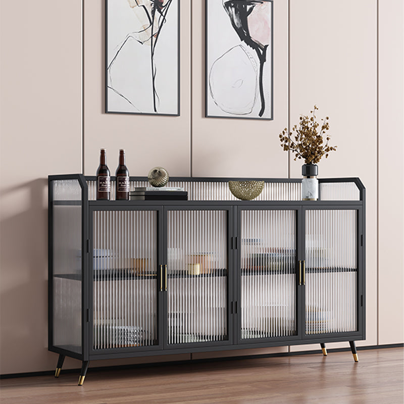 Rettangole Sideboard Home Scheda di lusso Sinterizzato Sinterizzazione Sideboard Abbazzinamento con porta di vetro