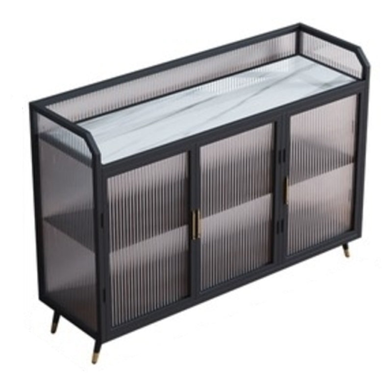 Rettangole Sideboard Home Scheda di lusso Sinterizzato Sinterizzazione Sideboard Abbazzinamento con porta di vetro