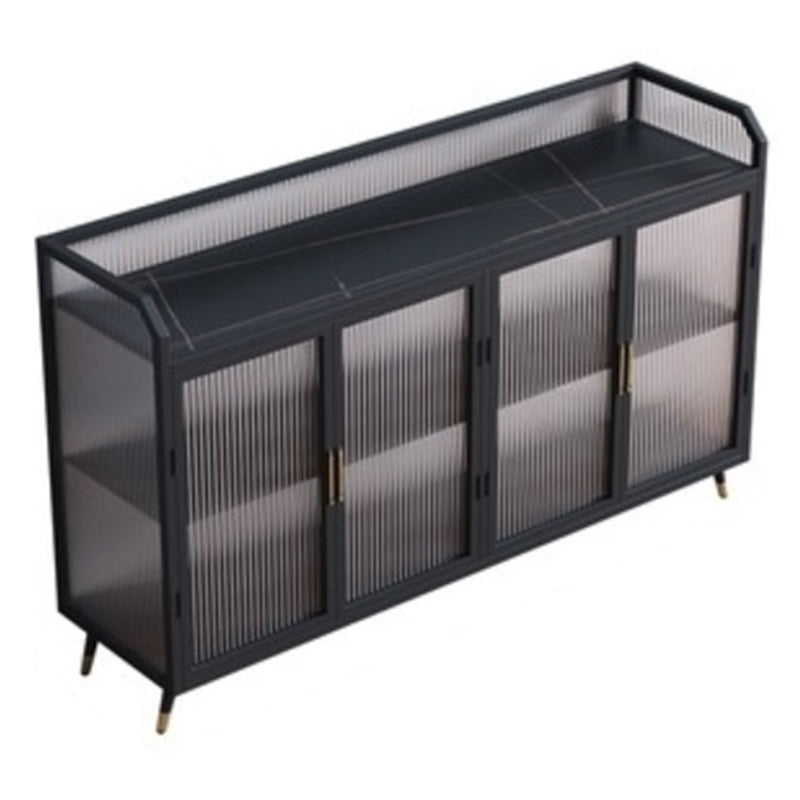 Rettangole Sideboard Home Scheda di lusso Sinterizzato Sinterizzazione Sideboard Abbazzinamento con porta di vetro