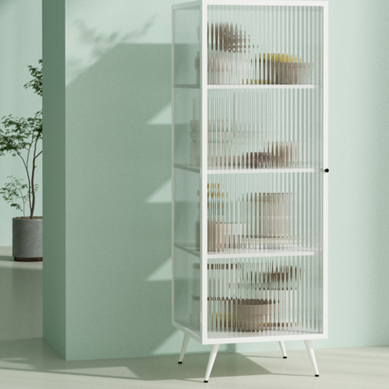 Panneau latéral en métal et en verre 53 "H Modern Minimalist Home Rectangular Batchard avec porte