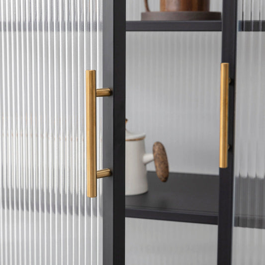 Moderno moderno sideboard in metallo sideboard di stoccaggio domestico con porta di vetro