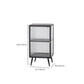 Armoire à plate-forme en métal moderne Batteur de rangement à la maison avec porte en verre