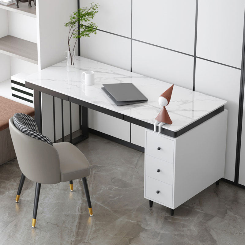 Home Bureau de bureau moderne Home White Writing Bureau avec tiroirs
