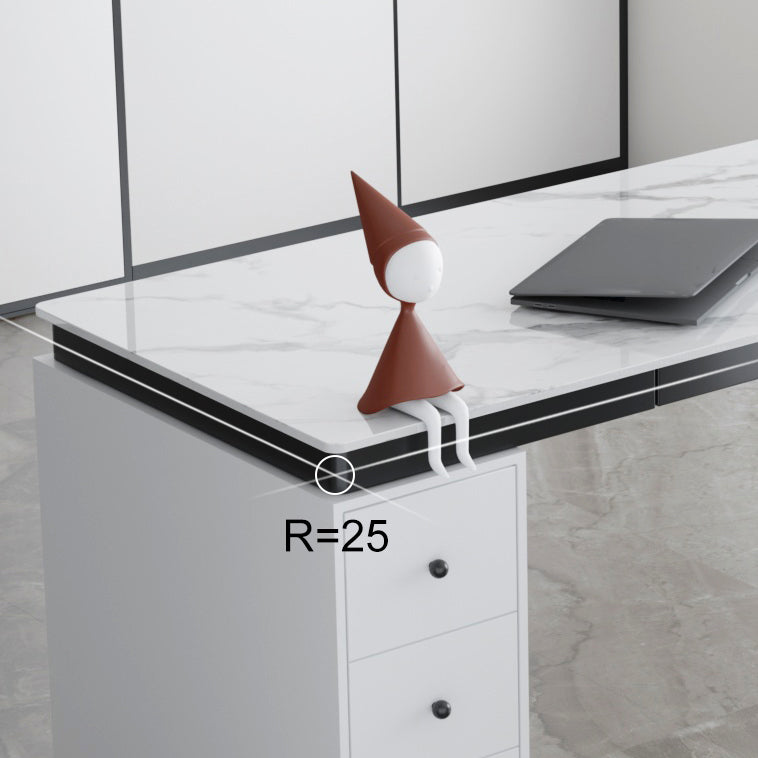 Home Bureau de bureau moderne Home White Writing Bureau avec tiroirs