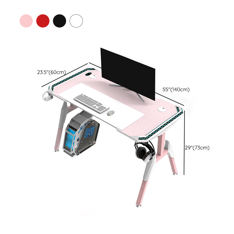 Modern Style Computer Desk Free Form Gaming Desk with 4 Legs Clearhalo 'furn' 'furn_office_desk' 'Furniture' 'Office Desks' 'Office Furniture' 'office_desk' 6296594
