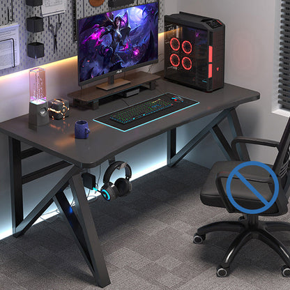 Contemporary Computer Desk Cable Management Rectangular Gaming Desk Grey Clearhalo 'furn' 'furn_office_desk' 'Furniture' 'Office Desks' 'Office Furniture' 'office_desk' 6296596