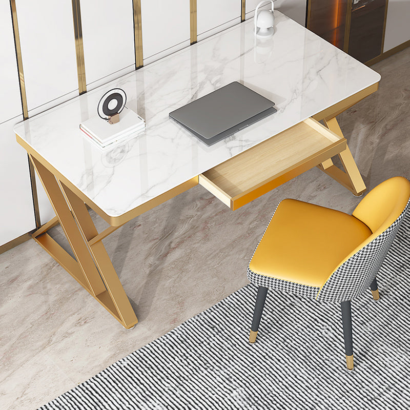 29 "H Glam Writing Desk Bureau de bureau en métal rectangulaire pour le bureau