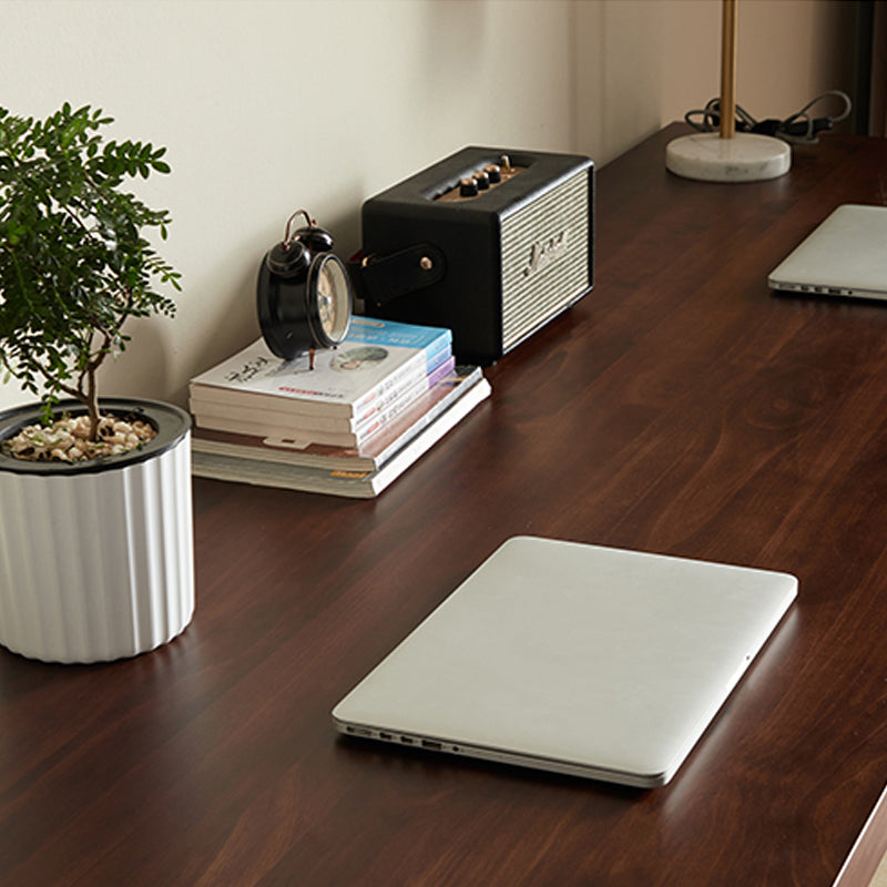 Industrieel schrijfbureau rechthoekig vast hout dennenkantoor bureau