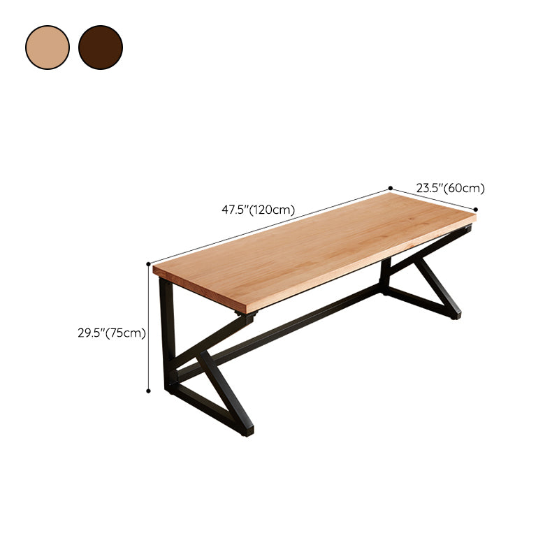 Industrieel schrijfbureau rechthoekig vast hout dennenkantoor bureau