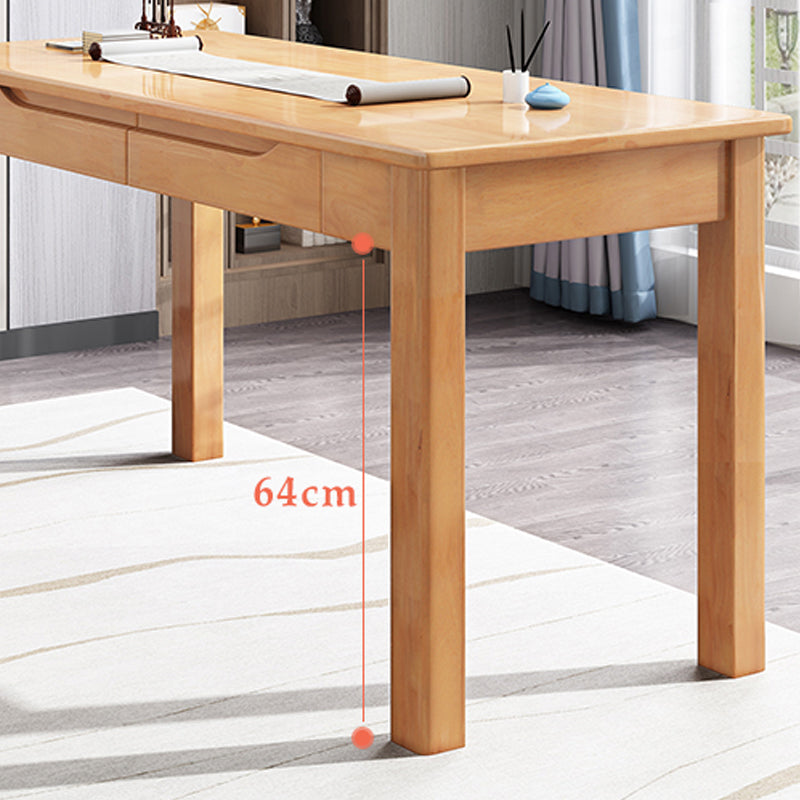 21" Wide Contemporary Writing Desk Rubberwood Solid Wood Office Desk Clearhalo 'furn' 'furn_office_desk' 'Furniture' 'Office Desks' 'Office Furniture' 'office_desk' 6296770