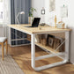 Metal and Wooden Writing Desk Sled Base Rectangular Office Desk for Office Clearhalo 'furn' 'furn_office_desk' 'Furniture' 'Office Desks' 'Office Furniture' 'office_desk' 6296826