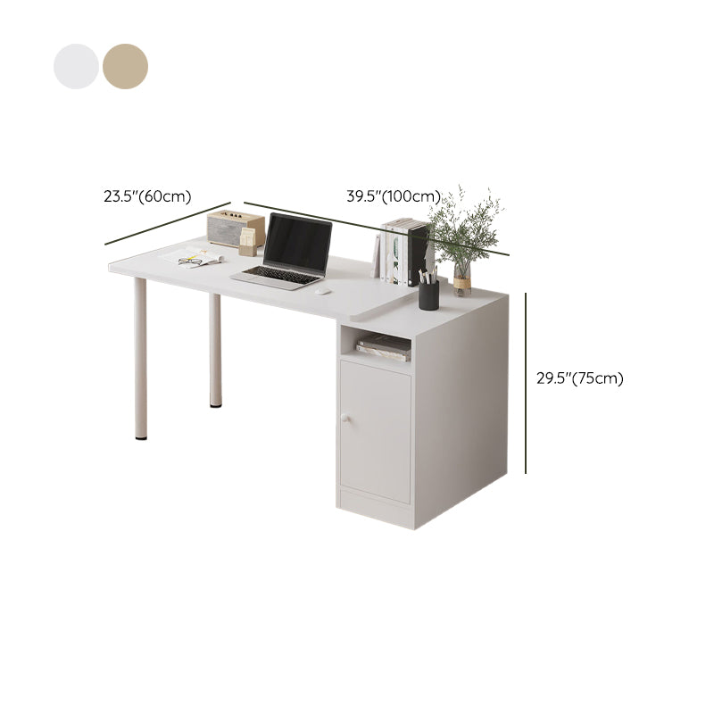 Bureau d'écriture rectangulaire en bois bureau de bureau avec des jambes en métal