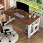 Bedroom Office Writing Desk Contemporary Wood Computer Desk with Metal Legs