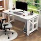 Bedroom Office Writing Desk Contemporary Wood Computer Desk with Metal Legs