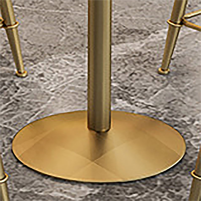 Glam Bar Table in Metal Pedestal Faux Marble Top Bar Dining Table for Small Places Clearhalo 'Bar Furniture' 'Bar Tables' 'bar_tables' 'furn' 'furn_bar_tables' 'Furniture' 'Kitchen & Dining Furniture' 6296986