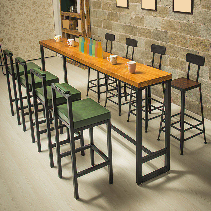 Industrial Bar Table Solid Wood Bar Height Rectangle Pub Table for Breakroom Without Chairs Clearhalo 'Bar Furniture' 'Bar Tables' 'bar_tables' 'furn' 'furn_bar_tables' 'Furniture' 'Kitchen & Dining Furniture' 6297013