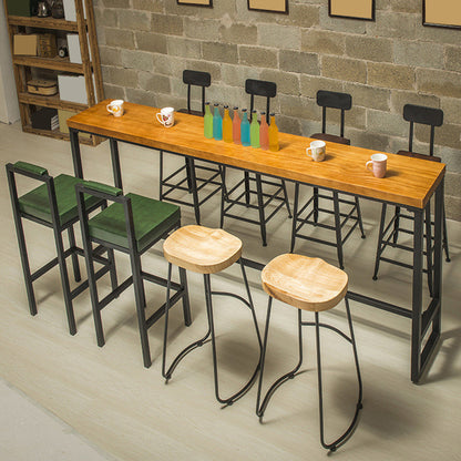 Industrial Bar Table Solid Wood Bar Height Rectangle Pub Table for Breakroom Without Chairs Clearhalo 'Bar Furniture' 'Bar Tables' 'bar_tables' 'furn' 'furn_bar_tables' 'Furniture' 'Kitchen & Dining Furniture' 6297015