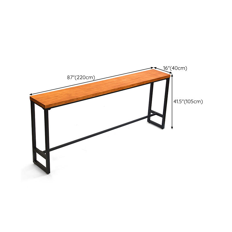 Industrial Bar Table Solid Wood Bar Height Rectangle Pub Table for Breakroom Clearhalo 'Bar Furniture' 'Bar Tables' 'bar_tables' 'furn' 'furn_bar_tables' 'Furniture' 'Kitchen & Dining Furniture' 6297032