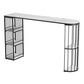 Modern Sintered Stone Bar Table Metal Base Dining Table with Storage Shelves Clearhalo 'Bar Furniture' 'Bar Tables' 'bar_tables' 'furn' 'furn_bar_tables' 'Furniture' 'Kitchen & Dining Furniture' 6297038