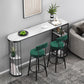Modern Sintered Stone Bar Table Metal Base Dining Table with Storage Shelves Clearhalo 'Bar Furniture' 'Bar Tables' 'bar_tables' 'furn' 'furn_bar_tables' 'Furniture' 'Kitchen & Dining Furniture' 6297042