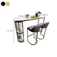 Modern Stone Bar Table Metal Base Dining Table with Storage Shelves Clearhalo 'Bar Furniture' 'Bar Tables' 'bar_tables' 'furn' 'furn_bar_tables' 'Furniture' 'Kitchen & Dining Furniture' 6297067