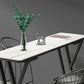 Table de Bar rectangulaire en pierre frittée, Base de traîneau, Table à manger pour cuisine et salon
