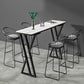 Table de Bar rectangulaire en pierre frittée, Base de traîneau, Table à manger pour cuisine et salon