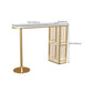 Glam Pub Height Dining Table Stone Top Pub Table with Gold Base Clearhalo 'Bar Furniture' 'Bar Tables' 'bar_tables' 'furn' 'furn_bar_tables' 'Furniture' 'Kitchen & Dining Furniture' 6297113