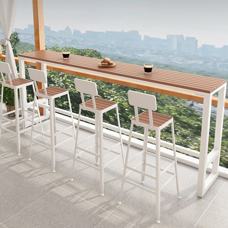 Modern Bar-height Table with White Base 41.3-inch Height Table Without Chairs Clearhalo 'Bar Furniture' 'Bar Tables' 'bar_tables' 'furn' 'furn_bar_tables' 'Furniture' 'Kitchen & Dining Furniture' 6297196