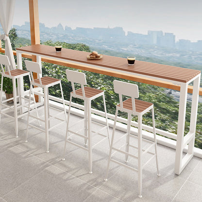 Modern Bar-height Table with White Base 41.3-inch Height Table
