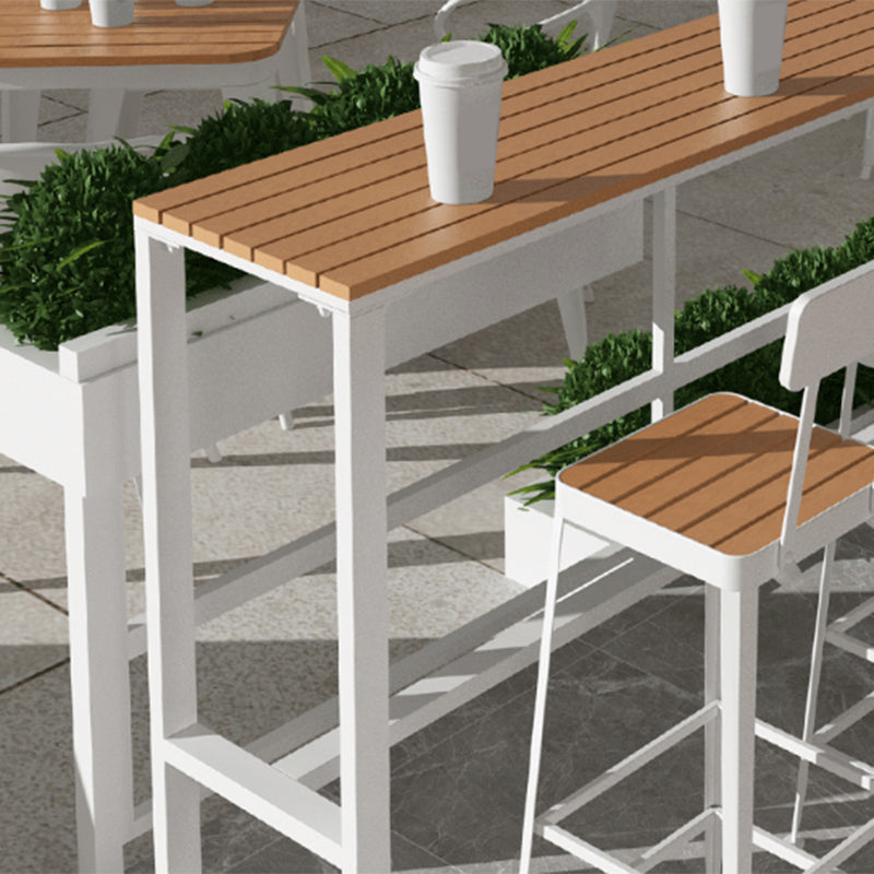 Modern Bar-height Table with White Base 41.3-inch Height Table Clearhalo 'Bar Furniture' 'Bar Tables' 'bar_tables' 'furn' 'furn_bar_tables' 'Furniture' 'Kitchen & Dining Furniture' 6297199