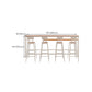 Modern Bar-height Table with White Base 41.3-inch Height Table Clearhalo 'Bar Furniture' 'Bar Tables' 'bar_tables' 'furn' 'furn_bar_tables' 'Furniture' 'Kitchen & Dining Furniture' 6297201