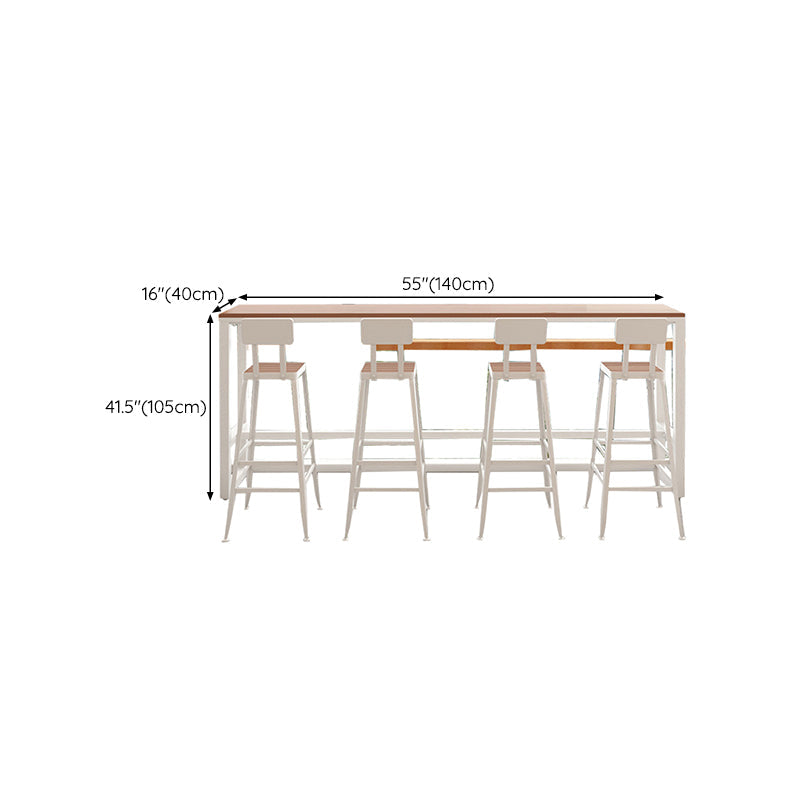 Modern Bar-height Table with White Base 41.3-inch Height Table Clearhalo 'Bar Furniture' 'Bar Tables' 'bar_tables' 'furn' 'furn_bar_tables' 'Furniture' 'Kitchen & Dining Furniture' 6297203