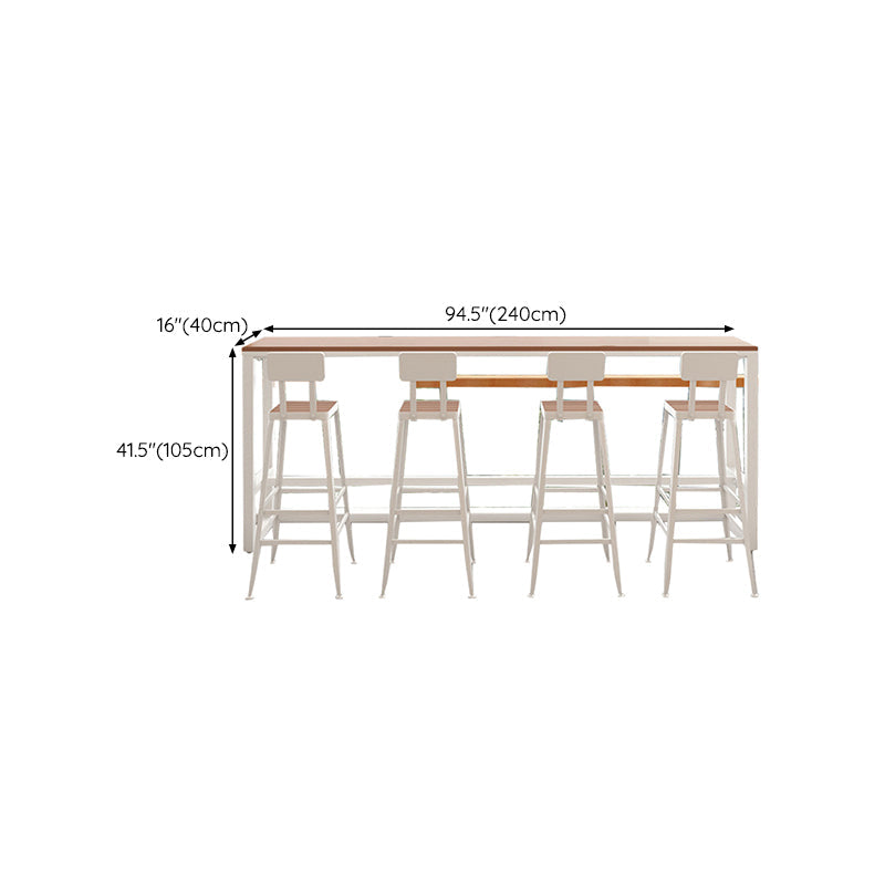Modern Bar-height Table with White Base 41.3-inch Height Table Clearhalo 'Bar Furniture' 'Bar Tables' 'bar_tables' 'furn' 'furn_bar_tables' 'Furniture' 'Kitchen & Dining Furniture' 6297207