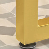 Glam Bar-height Table Rectangular and White Top Table for Living Room Clearhalo 'Bar Furniture' 'Bar Tables' 'bar_tables' 'furn' 'furn_bar_tables' 'Furniture' 'Kitchen & Dining Furniture' 6297231