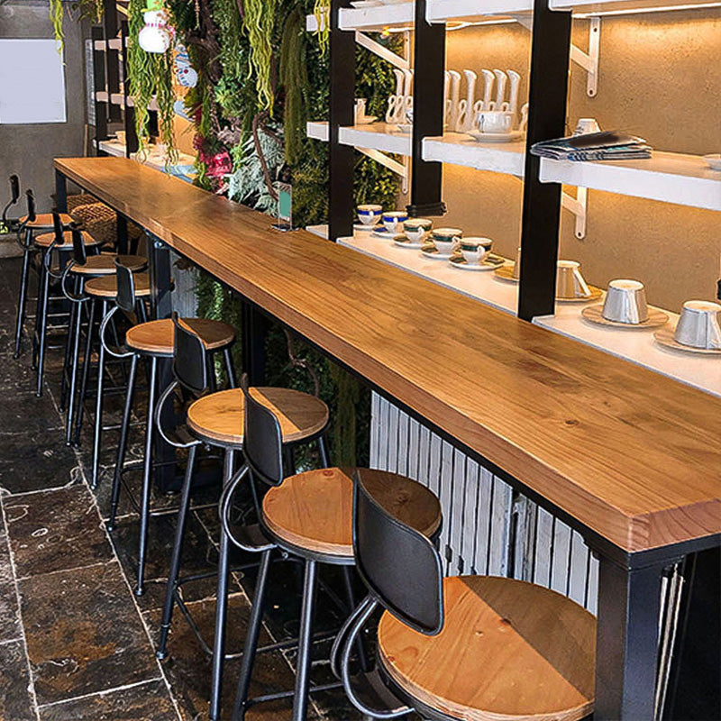 Modern Bar-height Table Solid Wood Top 41.3-inch Height Table for Patio Use Clearhalo 'Bar Furniture' 'Bar Tables' 'bar_tables' 'furn' 'furn_bar_tables' 'Furniture' 'Kitchen & Dining Furniture' 6297273