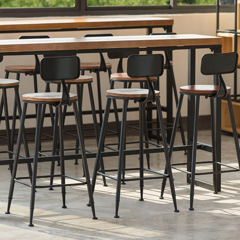 Modern Bar-height Table Solid Wood Top 41.3-inch Height Table for Patio Use Clearhalo 'Bar Furniture' 'Bar Tables' 'bar_tables' 'furn' 'furn_bar_tables' 'Furniture' 'Kitchen & Dining Furniture' 6297278