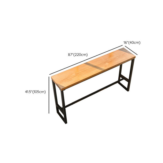 Modern Bar-height Table Solid Wood Top 41.3-inch Height Table for Patio Use Clearhalo 'Bar Furniture' 'Bar Tables' 'bar_tables' 'furn' 'furn_bar_tables' 'Furniture' 'Kitchen & Dining Furniture' 6297287