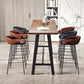 Modern Bar-height Table with Black Legs and Metal Base Bar Table 78.7"L x 23.6"W x 41.3"H Without Chairs Clearhalo 'Bar Furniture' 'Bar Tables' 'bar_tables' 'furn' 'furn_bar_tables' 'Furniture' 'Kitchen & Dining Furniture' 6297326