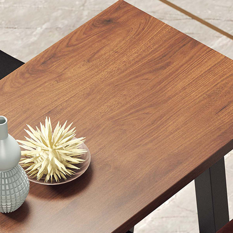 Modern Bar-height Table with Black Legs and Metal Base Bar Table Clearhalo 'Bar Furniture' 'Bar Tables' 'bar_tables' 'furn' 'furn_bar_tables' 'Furniture' 'Kitchen & Dining Furniture' 6297329