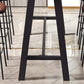 Modern Bar-height Table with Black Legs and Metal Base Bar Table Clearhalo 'Bar Furniture' 'Bar Tables' 'bar_tables' 'furn' 'furn_bar_tables' 'Furniture' 'Kitchen & Dining Furniture' 6297330
