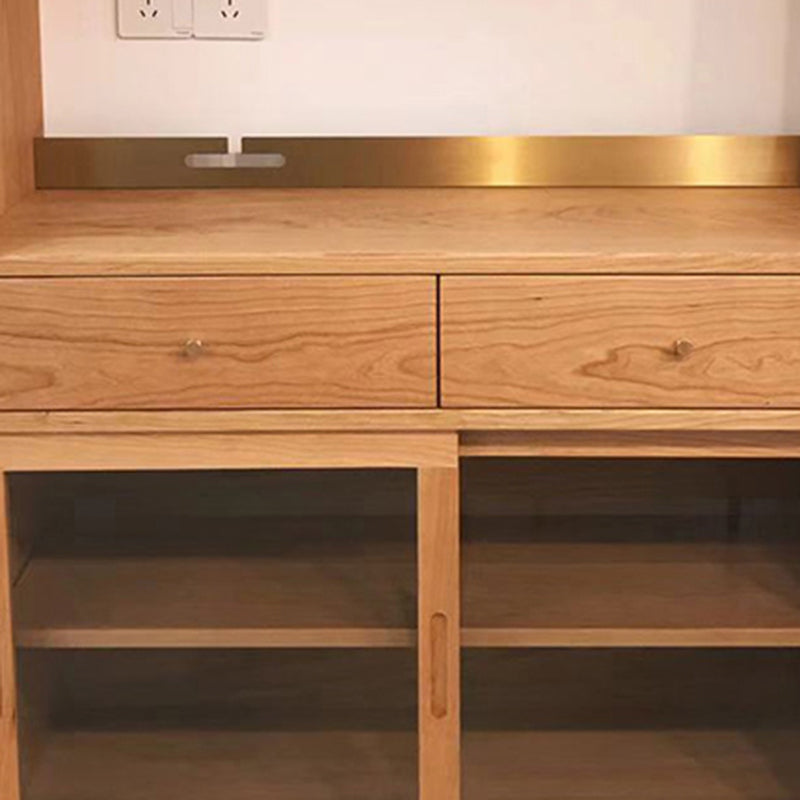 Modern Display Hutch Buffet Glass Door Hutch Cabinet for Dining Room Clearhalo 'Display & China Cabinets' 'display_china_cabinets' 'furn' 'furn_display_china_cabinets' 'Furniture' 'Kitchen & Dining Furniture' 6297372