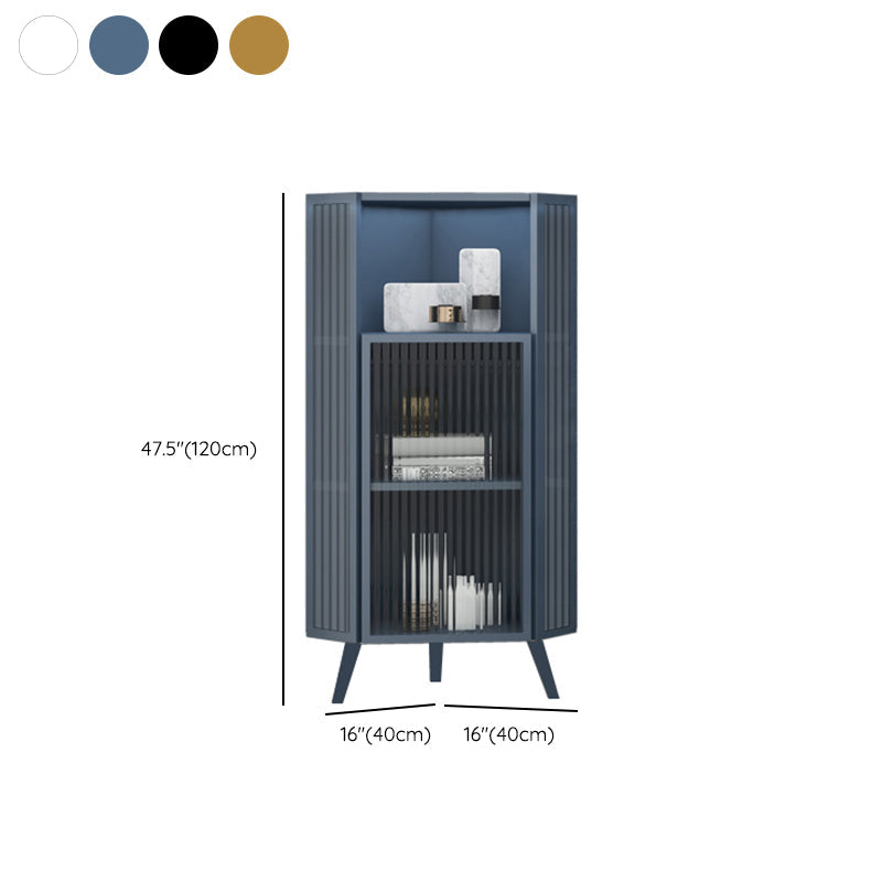 Armadio contemporaneo per esposizioni in metallo con porte per soggiorno