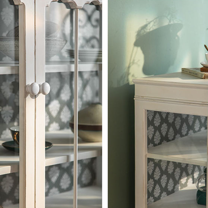 Curio Curio Curio Armadio a buffet in legno con porta di vetro per soggiorno