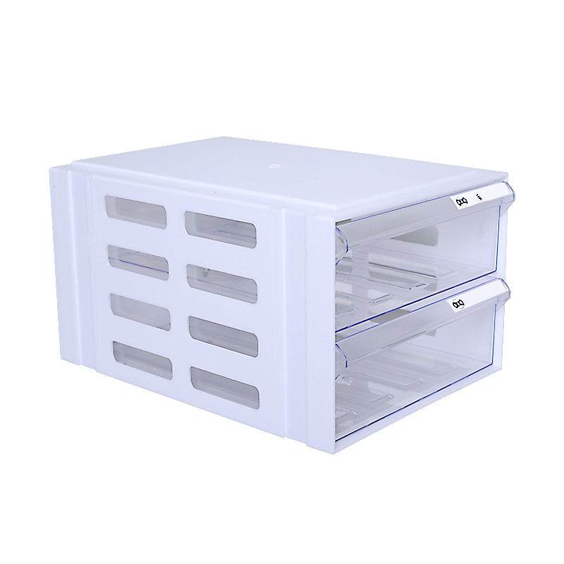 Contemporary Lateral Filing Cabinet Acrylic Filing Cabinet for Home Office 13.8"L x 9.8"W x 7.5"H 2 Clearhalo 'Filing Cabinets' 'filling_cabinets' 'furn' 'furn_filling_cabinets' 'Furniture' 'Office Furniture' 6297476
